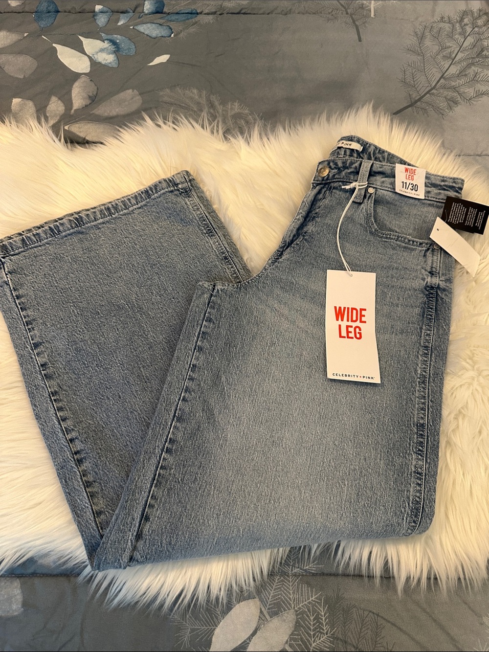 NWTS Celebrity Pink Light Blue Denim Jeans - High Waist Wide Leg Sz 11/30 🩵👖🩵 - Picture 13 of 13